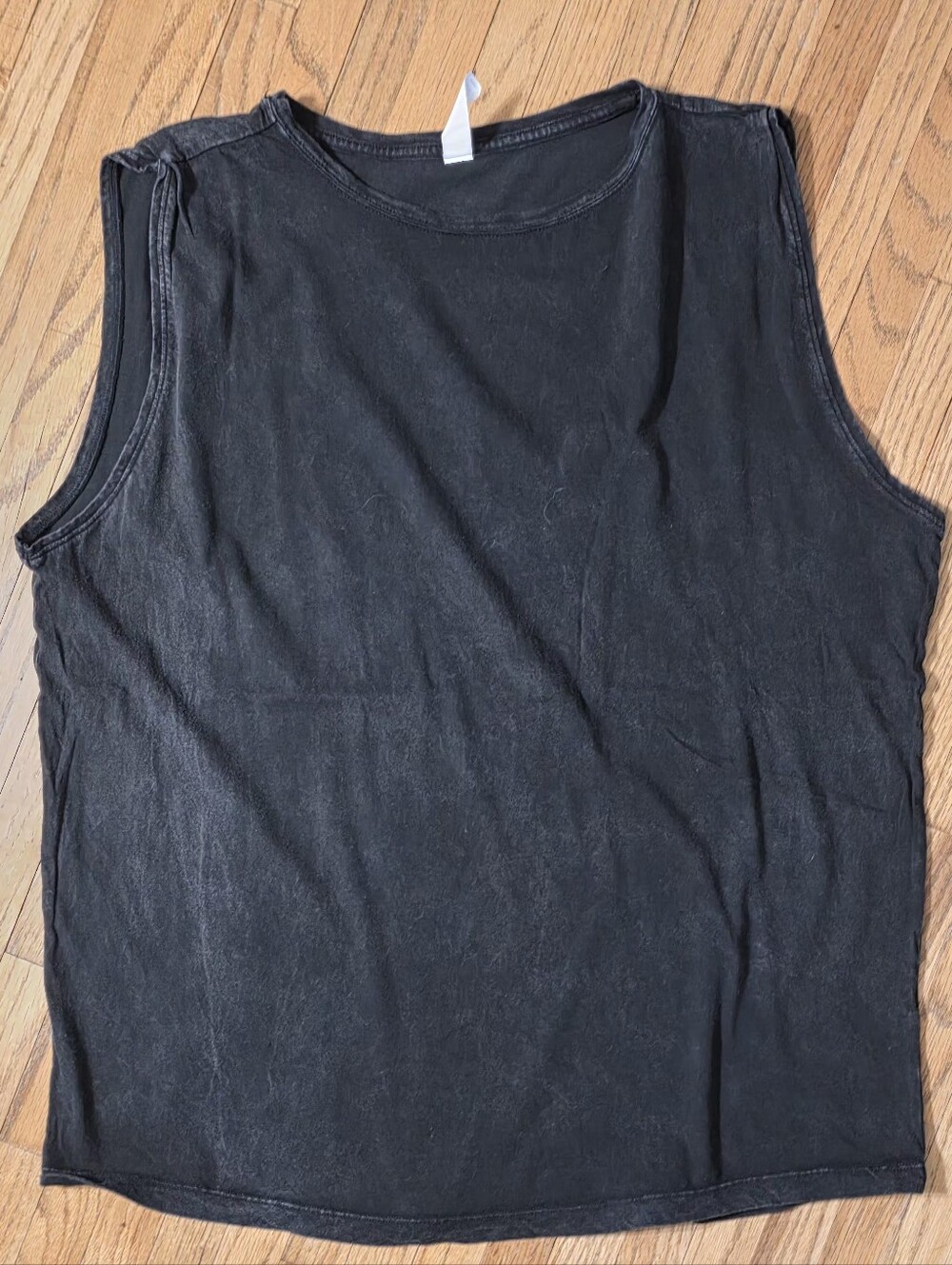 Zella Distressed Black Sleeveless Tee Size M
